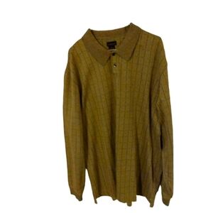 Van Heusen Long Sleeved Business/Casual Button Up Neck Collard Sweater XL